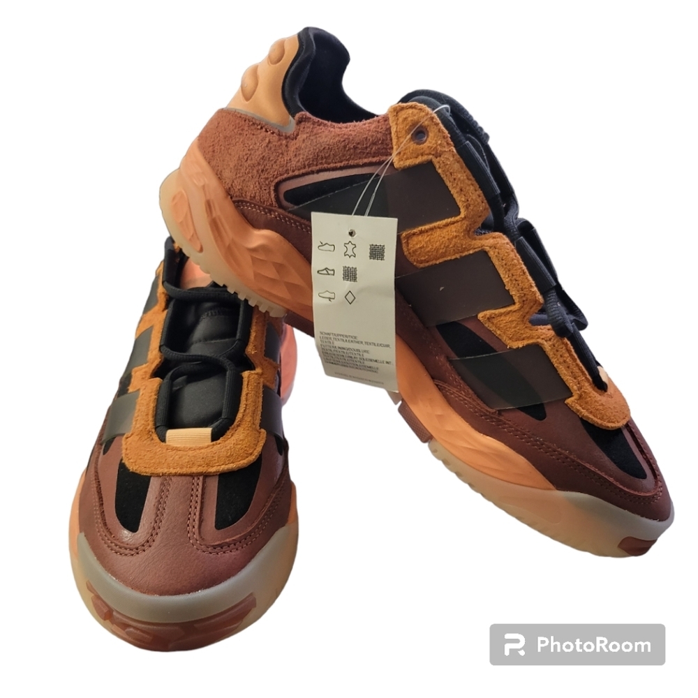 Adidas Originals Niteball Casual Sneakers Shoes Mens Sz 8.5 Copper Orange